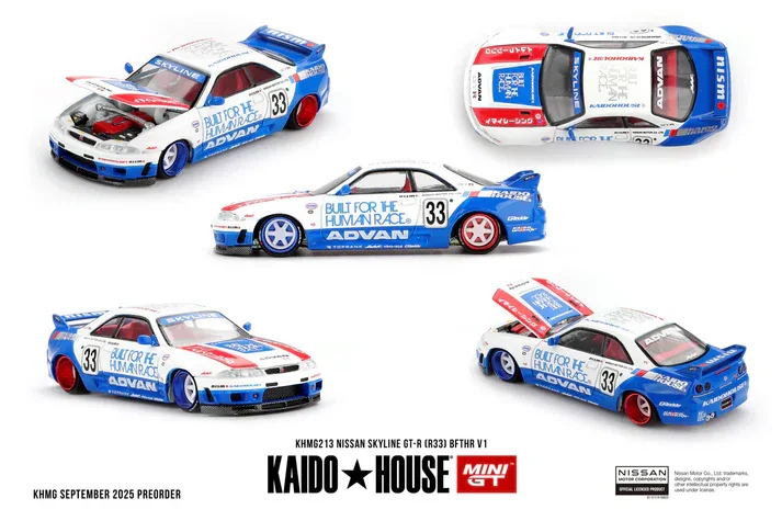 Mini GT Kaido House #213: Nissan Skyline GTR R33 BFTHR V1